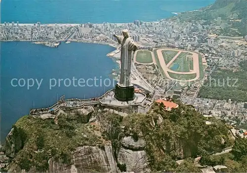 AK / Ansichtskarte Rio_de_Janeiro Vista aerea Cristo Redentor Parque Nacional da Tijuca Rio_de_Janeiro