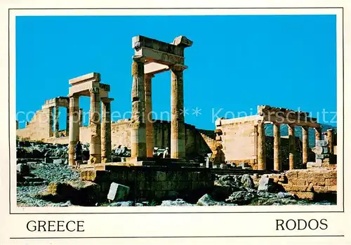 AK / Ansichtskarte Rodos Lindos Tempel der Athena Lindia Antike Staette Rodos