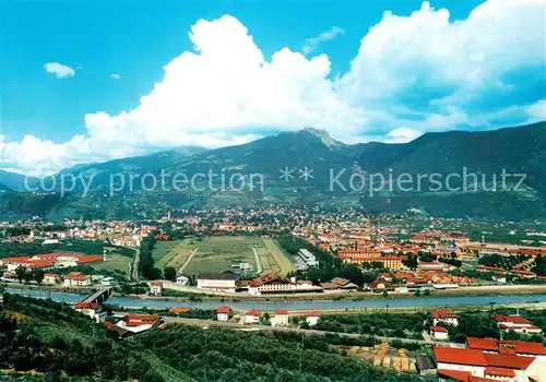 AK / Ansichtskarte Meran_Merano Panorama mit Rennbahn Meran Merano