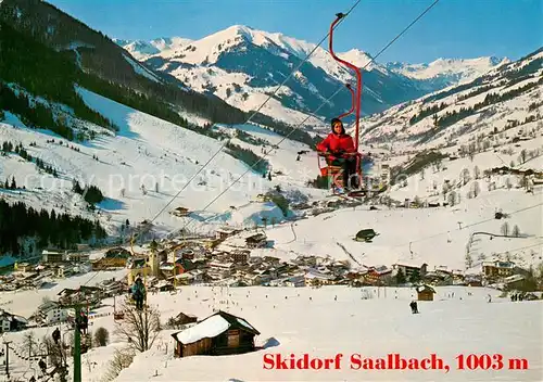 AK / Ansichtskarte Saalbach Hinterglemm Kohlmais Sessellift Skiparadies Alpen Saalbach Hinterglemm