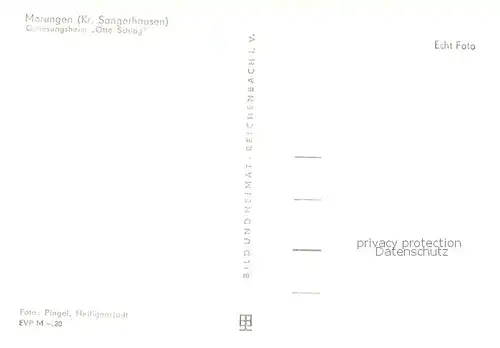 AK / Ansichtskarte Morungen Genesungsheim Otto Schlag Morungen