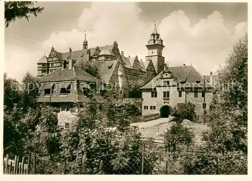 AK / Ansichtskarte Neuenstein_Wuerttemberg Schloss Neuenstein mit Torhaus Neuenstein_Wuerttemberg