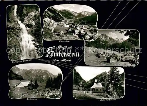 AK / Ansichtskarte Hinterstein_Bad_Hindelang Zipfelsalper Wasserfaelle Hinterstein Hinteres Dorf Willersalpe Hubertuskapelle Hinterstein_Bad_Hindelang