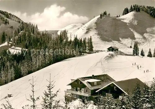 AK / Ansichtskarte Nesselwang Sportheim Boeck Panorama Nesselwang