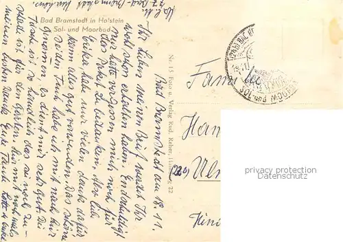 AK / Ansichtskarte Bad_Bramstedt Sol und Moorbad Bad_Bramstedt