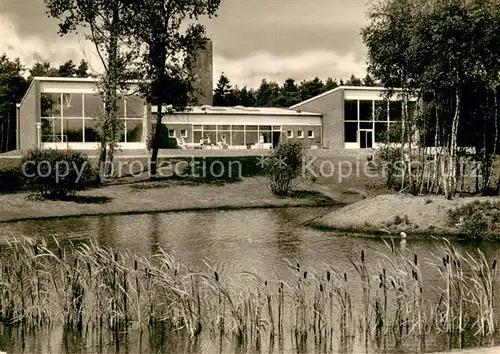 AK / Ansichtskarte Bad_Bramstedt Kurmittelhaus am Teich Bad_Bramstedt