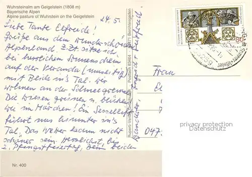 AK / Ansichtskarte Wuhrsteinalm_1808m_Schleching Panorama Geigelstein Watzmanngebiet Hochgern Achentalblick 