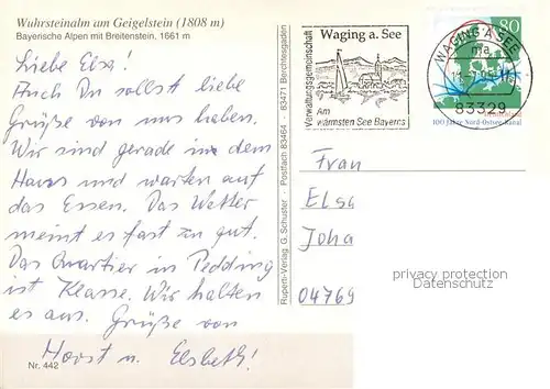 AK / Ansichtskarte Wuhrsteinalm_1808m_Schleching am Geigelstein mit Breitenstein 