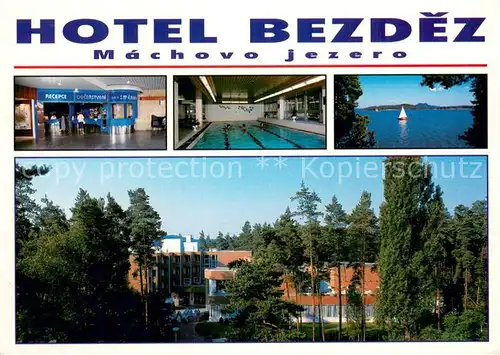 AK / Ansichtskarte Stare_Splavy_Thammuehl_CZ Hotel Bezdez Machovo jezero Reception Hallenbad Seeblick 