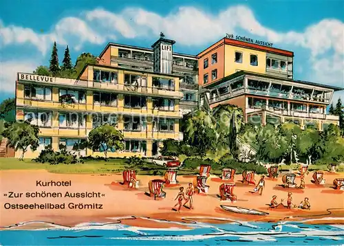 AK / Ansichtskarte Groemitz_Ostseebad Kurhotel Zur schoenen Aussicht Groemitz_Ostseebad