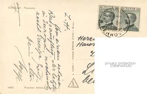 AK / Ansichtskarte Rapallo_IT Panorama 