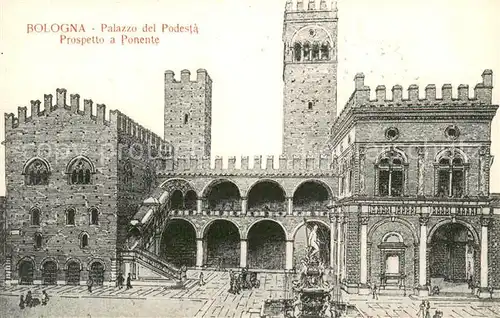 AK / Ansichtskarte Bologna Palazzo del Podesta   Prospetto a Ponente Bologna
