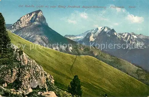 AK / Ansichtskarte Col_Rodella_2486m_Dolomiti_IT Col Rodella v. Koenig Friedrich August Hoehenweg 