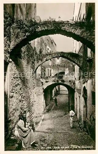 AK / Ansichtskarte San_Remo_IT Via S. Giuseppa 