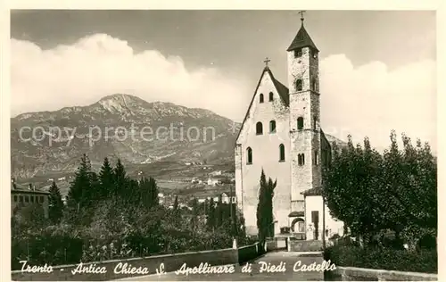 AK / Ansichtskarte Trento_Trentino Alto Adige_IT Antica Chiesa S. Apollinare di Piedi Castello 