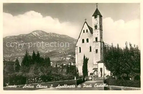 AK / Ansichtskarte Trento_Trentino Alto Adige_IT Antica Chiesa S. Apollinare di Piedi Castello 