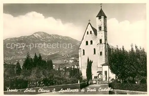 AK / Ansichtskarte Trento_Trentino Alto Adige_IT Antica Chiesa S. Apollinare di Piedi Castello 