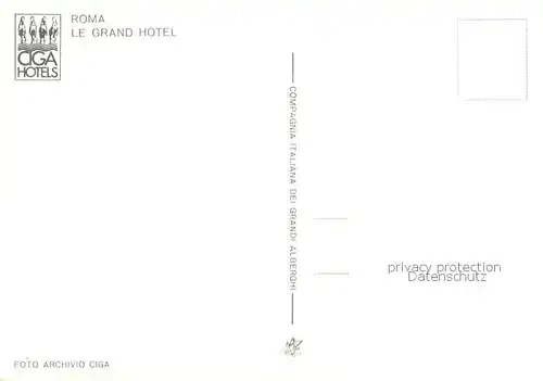 AK / Ansichtskarte Roma__Rom_IT Le Grand Hotel Aussenansicht 