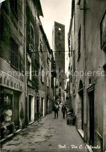 AK / Ansichtskarte Noli_Liguria_IT Via C. Colombo 