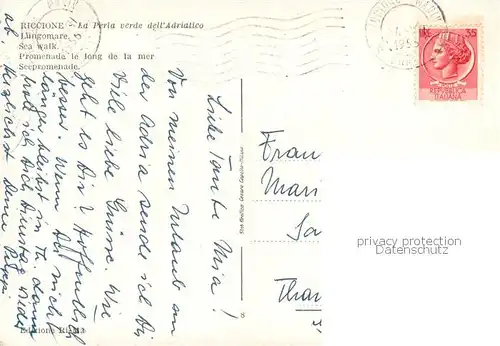 AK / Ansichtskarte Riccione_Rimini_IT Seepromenade 
