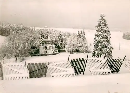 AK / Ansichtskarte Leipzig Ferienheim Waldhausen Winter Schnee Leipzig