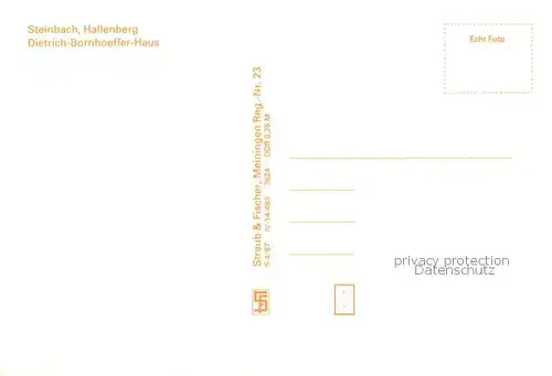 AK / Ansichtskarte Steinbach_Hallenberg Dietrich Bornhoeffer Haus Aussenansicht Steinbach_Hallenberg
