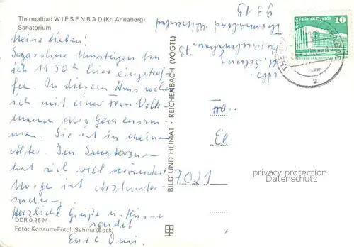 AK / Ansichtskarte Wiesenbad Sanatorium Aussenansicht Fachwerkhaus Wiesenbad