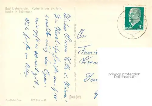 AK / Ansichtskarte Bad_Liebenstein Kurheim d. ev. luth. Kirche Aussenansicht Bad_Liebenstein