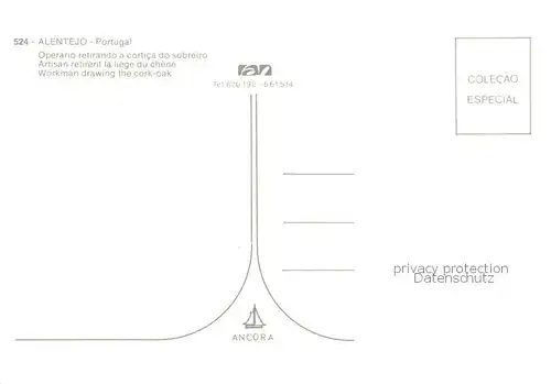 AK / Ansichtskarte Alentejo_PT Workman drawing the cork aok Korkbaum 