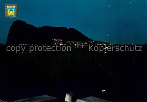 AK / Ansichtskarte Gibraltar Vista nocturna Gibraltar