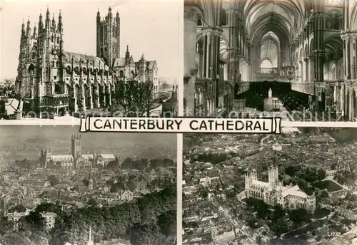 AK / Ansichtskarte Canterbury__Kent_UK Cathedral Interieur Air view 