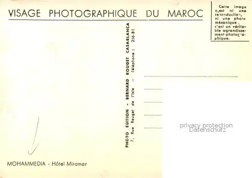 AK / Ansichtskarte Mohammedia_Mohammeda_Maroc Hotel Miramar 