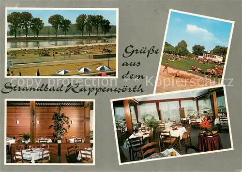 AK / Ansichtskarte Karlsruhe_Baden Strandbad Rappenwoerth Liegewiese Restaurant Karlsruhe_Baden
