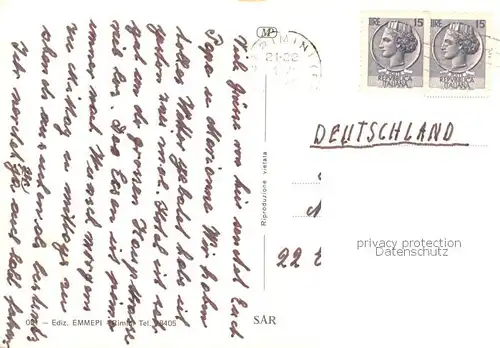 AK / Ansichtskarte Rimini_IT Strandpartie Stimmungsbild 