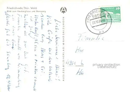 AK / Ansichtskarte Friedrichsroda Heuberghaus u. Rennsteig Friedrichsroda