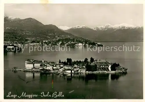 AK / Ansichtskarte Isola Bella_Lago_Maggiore_IT Gesamtansicht m. See 