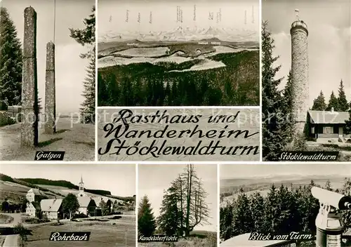 AK / Ansichtskarte Furtwangen Rasthaus u. Wanderheim Stoecklewaldturm   Rohrbach   Galgen Furtwangen