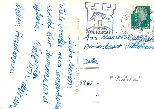 AK / Ansichtskarte Festung_Koenigstein Georgenburg u. Kommandantenhaus 