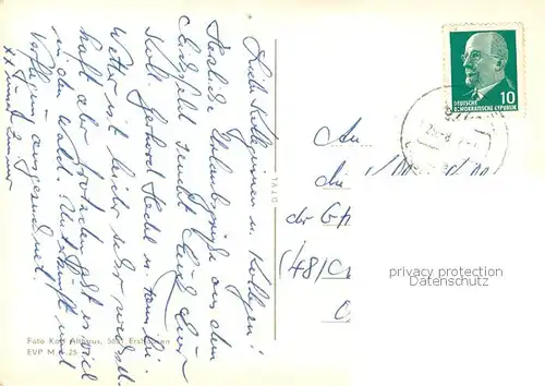 AK / Ansichtskarte Lengenfeld_Stein FDGB Heim Bischofstein   Empfangshalle Flur 