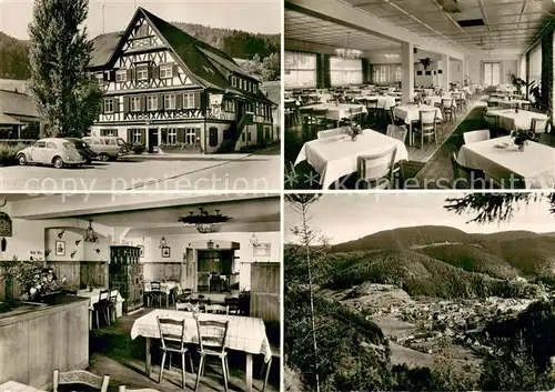 AK / Ansichtskarte Schenkenzell Gesamtansicht u. Gasthaus Pension zur Sonne Fachwerkhaus Schenkenzell