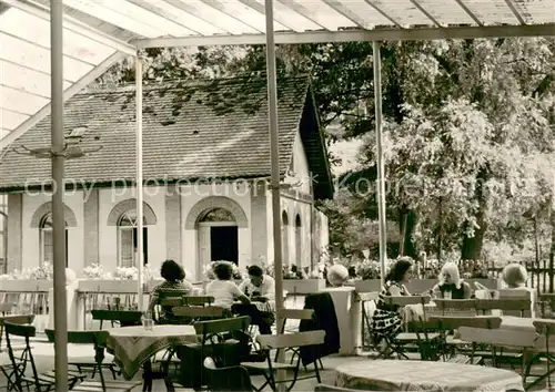 AK / Ansichtskarte Muehltal_Thueringen Naupoldsmuehle Terrasse Muehltal Thueringen