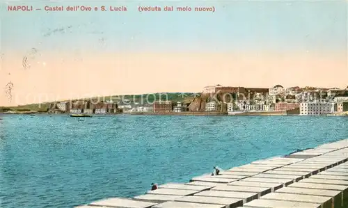 AK / Ansichtskarte Napoli_Neapel_IT Castel dellOvo e Santa Lucia Veduta dal molo nuovo 