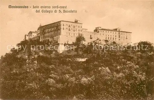 AK / Ansichtskarte Montecassino_Cassino_IT Bato esterno nord ovest del Collegio di S Benedetto 