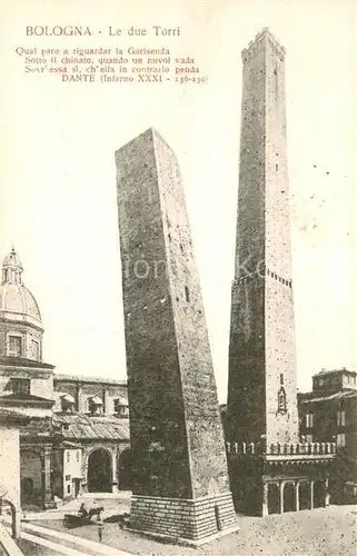 AK / Ansichtskarte Bologna Le due Torri Bologna