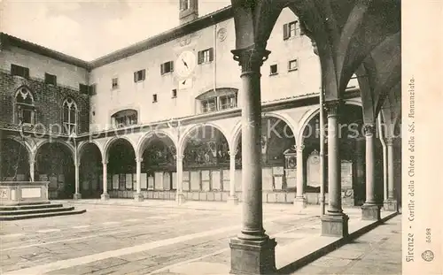 AK / Ansichtskarte Firenze_Florenz Cortile della Chiesa della SS Annunziata 