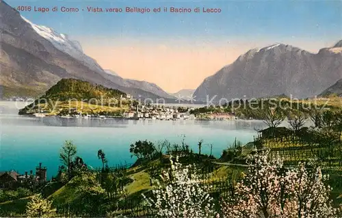 AK / Ansichtskarte Bellagio_Lago_di_Como_IT ed il Bacino di Lecco  