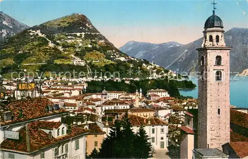 AK / Ansichtskarte Lugano_Lago_di_Lugano Panorama e Col Monte Bre Lugano_Lago_di_Lugano