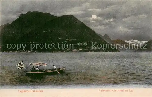 AK / Ansichtskarte Paradiso_Lago_di_Lugano Panorama vom Hotel du Lac Paradiso_Lago_di_Lugano