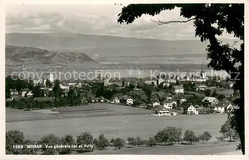 AK / Ansichtskarte Morat_Murten_FR Vue generale lac et Vully 
