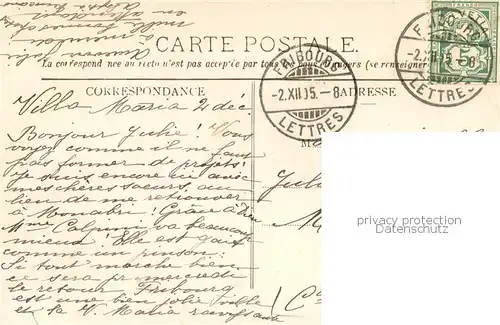 AK / Ansichtskarte Fribourg_FR Le Pont suspendu et Vue generale Fribourg FR